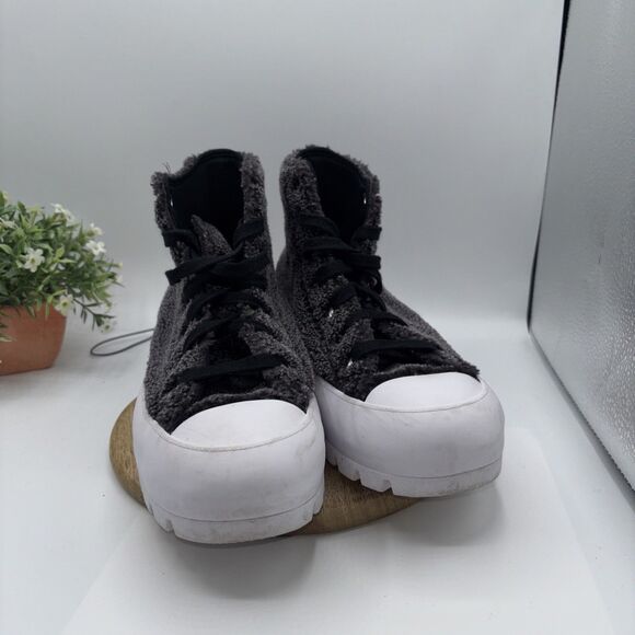 Converse Chuck Taylor 7.5 Shoes All Star Platform High Sherpa Sneakers Women - Picture 15 of 16